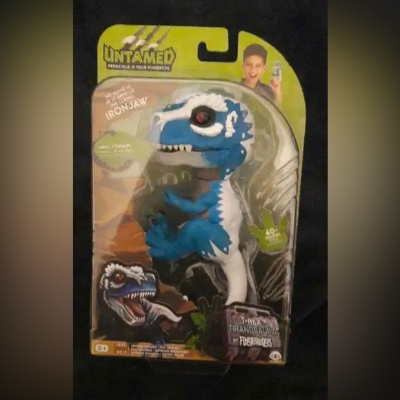 UNTAMED T-Rex's Ironjaw (Blue) Dinosaur Figure 40+ Sounds, Reacts